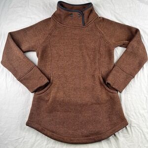 Women's Brown High-Neck Sweater